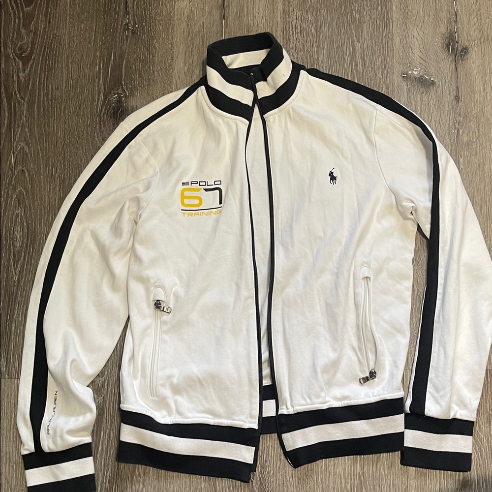 Polo by Ralph Lauren White and Black Men's Training Jacket